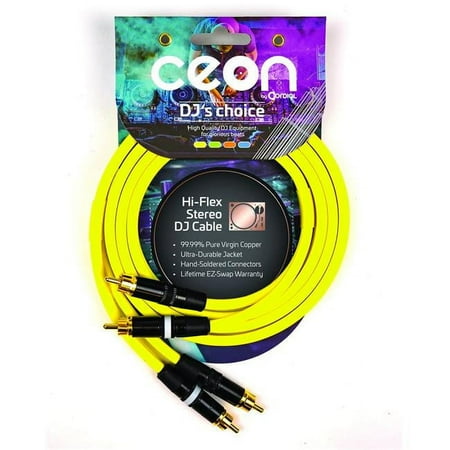 Cordial - Premium DJ Dual/Mono (Black Light) Cable - Yellow