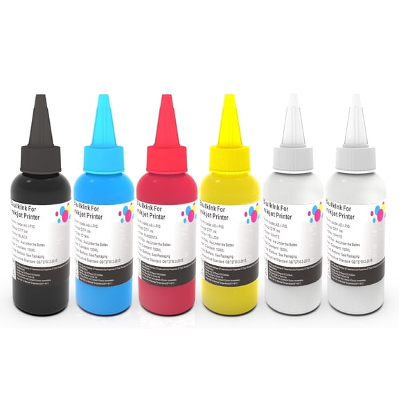 HEG DTF Ink 6-Pack 100ml Each Bottle  for Custom T-Shirt Transfers