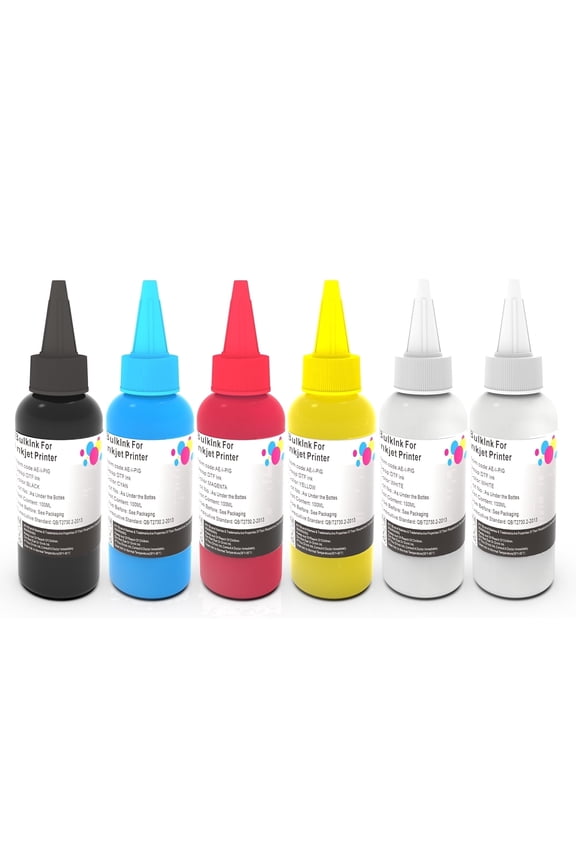 DTF Ink 6-Pack– 100ml Each Bottle – for Custom T-Shirt Transfers