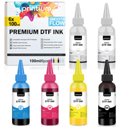 Premium DTF Ink Set - 6 100 ml 3.38 fl oz, CMYKWW