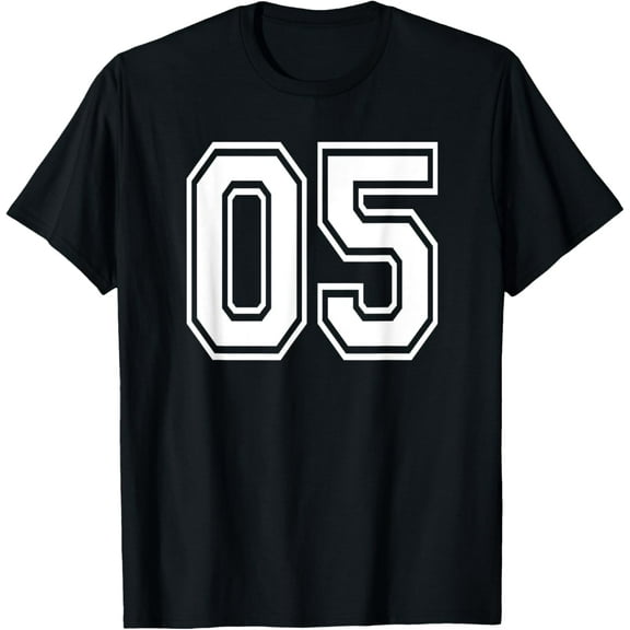 Premium Daily Comfort - 05 Sports Team School Numbers on Front Shirt Jersey T-Shirt