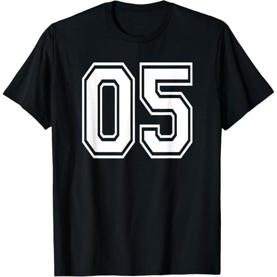 Premium Daily Comfort - 05 Sports Team School Numbers on Front Shirt Jersey T-Shirt