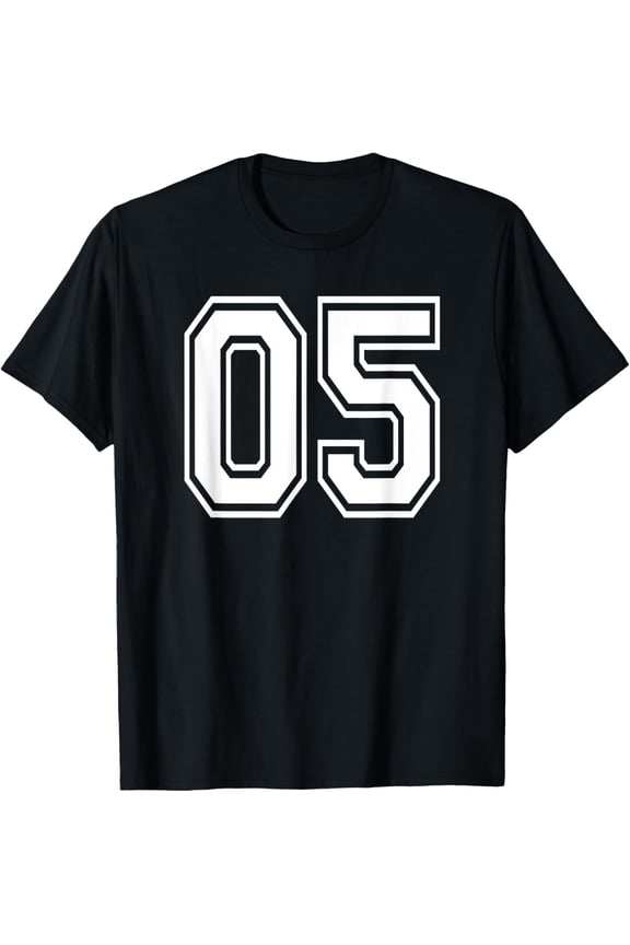 Premium Daily Comfort - 05 Sports Team School Numbers on Front Shirt Jersey T-Shirt