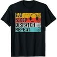 thumbnail image 1 of Premium Daily Comfort - Eat Sleep Dispatch Repeat Funny 911 Dispatcher Vintage T-Shirt, 1 of 4