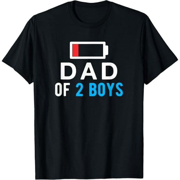 Premium Daily Comfort - Funny Father's Day Shirt - Dad of 2 Boys Shirt Gift Idea T-Shirt