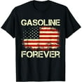 thumbnail image 1 of Premium Daily Comfort - Gasoline Forever USA Flag Funny Fuel Gas Cars Garage Lovers T-Shirt, 1 of 4
