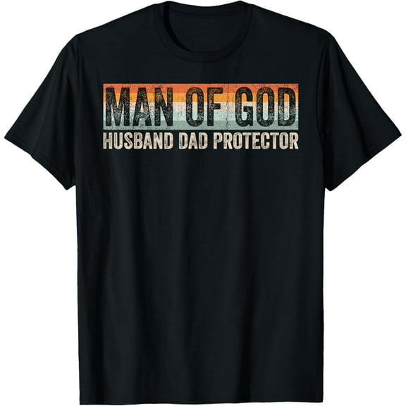 Premium Daily Comfort - Man of God Husband Dad Protector Christian Dad Father's Day T-Shirt