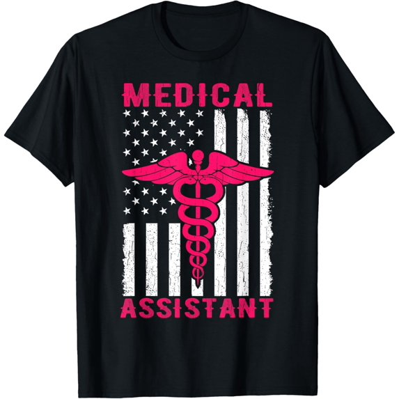 Premium Daily Comfort - Medical Assistant Tees American Flag Medical Assistant T-Shirt