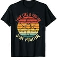 thumbnail image 1 of Premium Daily Comfort - Nerd Think Like A Proton Stay Positive Retro Chemistry T-Shirt, 1 of 4