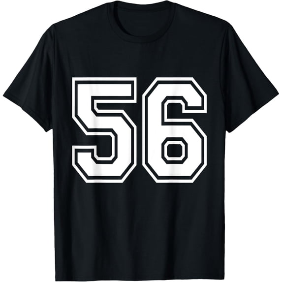 Premium Daily Comfort - Number 56 Varsity Sports Team Jersey 56th Birthday 56 Years T-Shirt