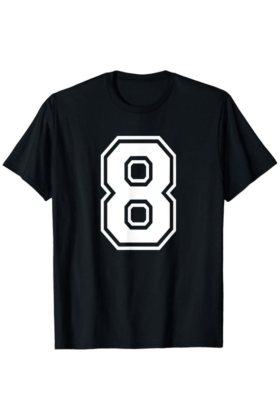 Premium Daily Comfort - Number 8 Birthday Gift Sports Player Team Numbered Jersey T-Shirt