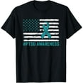 thumbnail image 1 of Premium Daily Comfort - Post-traumatic Stress Disorder PTSD Awareness USA flag T-Shirt, 1 of 4