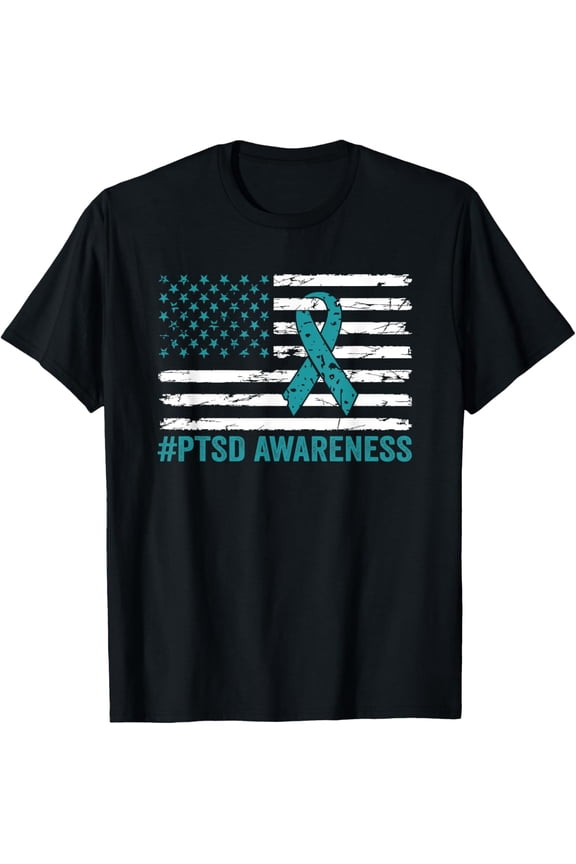 Premium Daily Comfort - Post-traumatic Stress Disorder PTSD Awareness USA flag T-Shirt