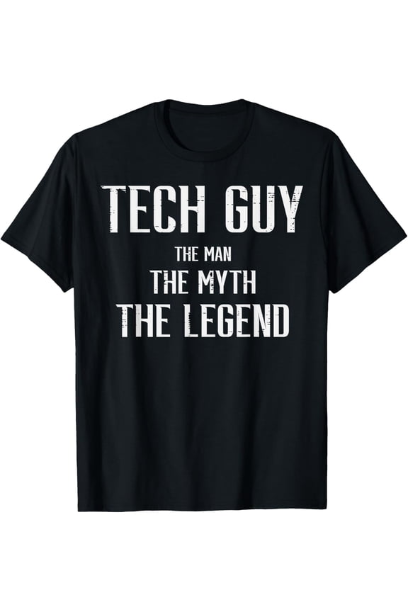 Premium Daily Comfort - Tech Guy The Man Myth Legend IT Computer Technology Men Boys T-Shirt