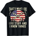 thumbnail image 1 of Premium Daily Comfort - Thats What I Do Fix Stuff USA Flag Car Mechanic Garage Men T-Shirt, 1 of 4
