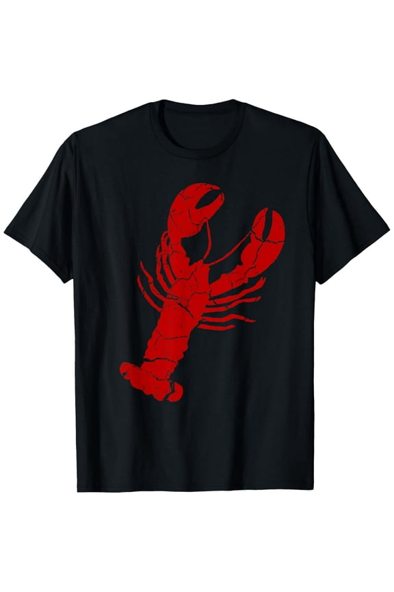 Premium Daily Comfort - Vintage Lobster Print Shirt Red - Lobster T Shirt T-Shirt