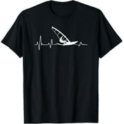 JUANXIYU Premium Daily Comfort - Windsurfing Sailing Heartbeat Windsurfing T-Shirt