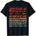 thumbnail image 1 of Premium Daily Comfort -&nbsp;40 Years as Husband & Wife 40th Anniversary Gift for Couple T-Shirt, 1 of 4