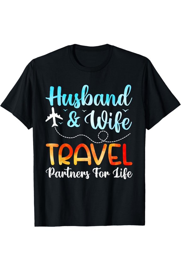 Premium Daily Comfort - Funny Husband And Wife Travel Partners Matching Couple T-Shirt