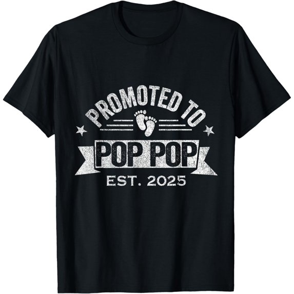 Premium Daily Comfort - Promoted To Pop Pop Est. 2025 First Time Grandpa T-Shirt