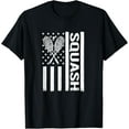 thumbnail image 1 of Premium Daily Comfort -&nbsp;US Flag squash rackets for squash player for men T-Shirt, 1 of 4