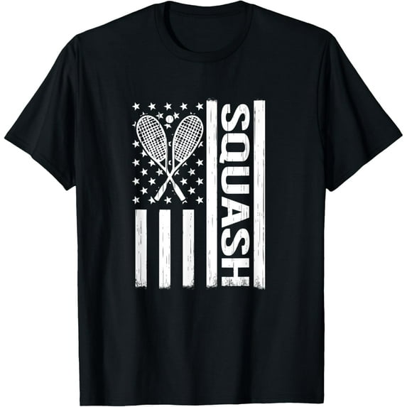 Premium Daily Comfort - US Flag squash rackets for squash player for men T-Shirt