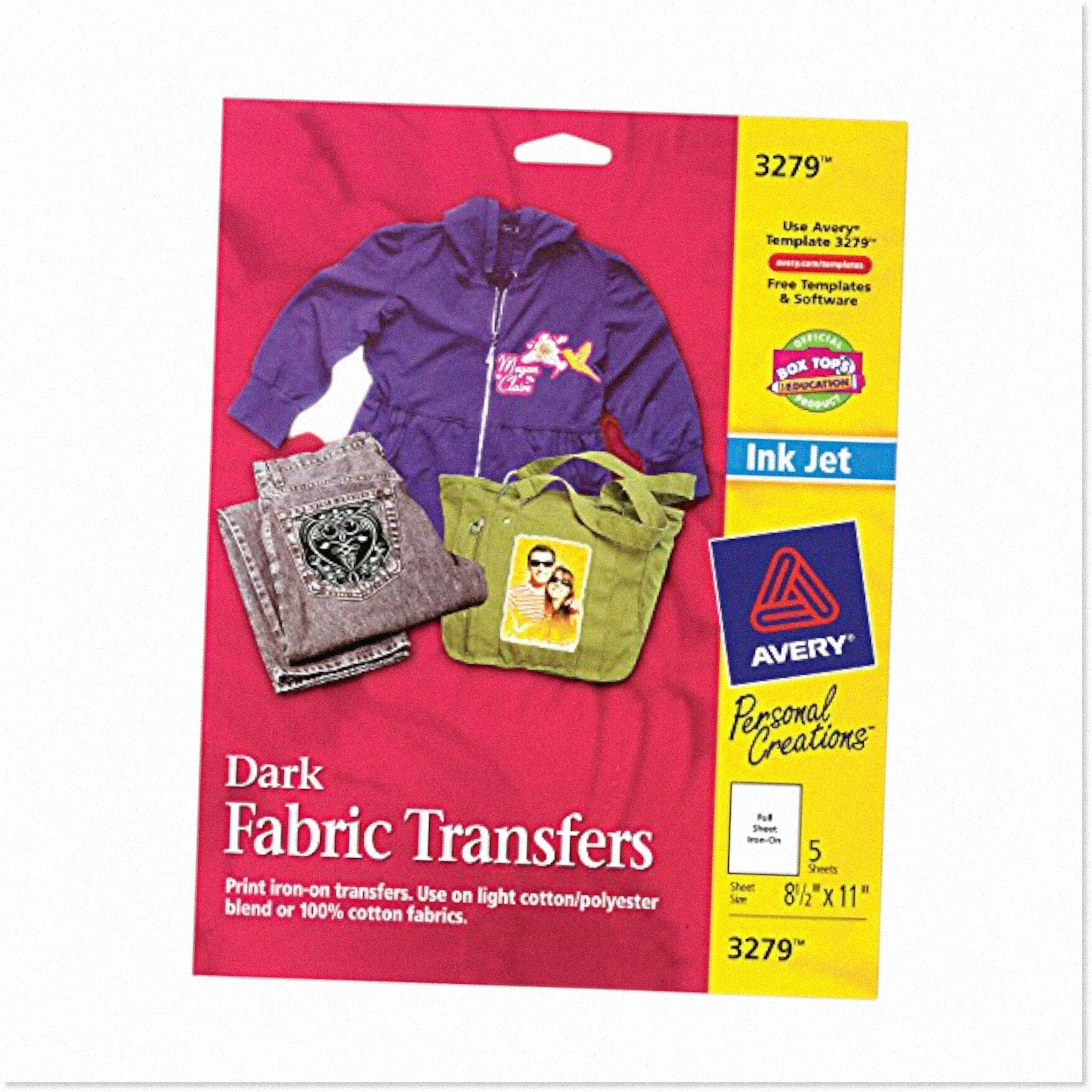 Premium Dark Fabric Printable TShirt Transfers for Inkjet Printers Pack of 5 Paper Transfers
