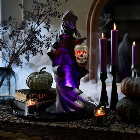 Premium Dark Grey Pre-Lit Phantom Fully Assembled Halloween Lighted Decoration