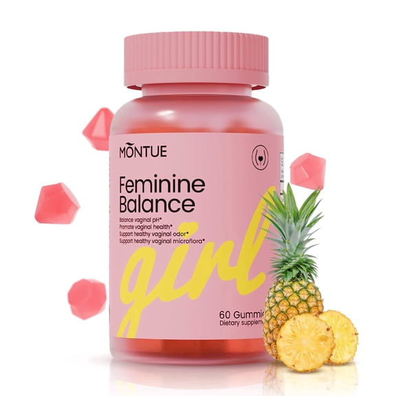 Premium Diamond Feminine Balance Gummies-pH Balance with Prebiotics & Lactobacillus Probiotic Blend&Hawaiian Pineapple Immune Support,Vegan& Non-GMO