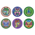 thumbnail image 1 of Premium Diamond Painting Round Acrylic Coaster Mandala Cork Base DIY Art Craft, 1 of 14