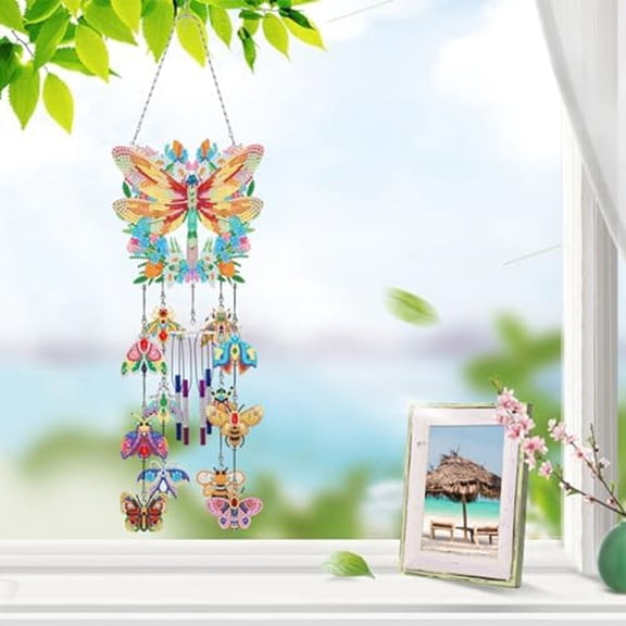 Premium Diamond Picture Wind Chime Exquisite For Crystal Diamond Set for Window Pfl504 Smile Home