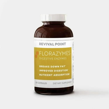 Premium Digestive Enzymes for Digestion for Women and Men Gut Health Support Florazymes Revival Point