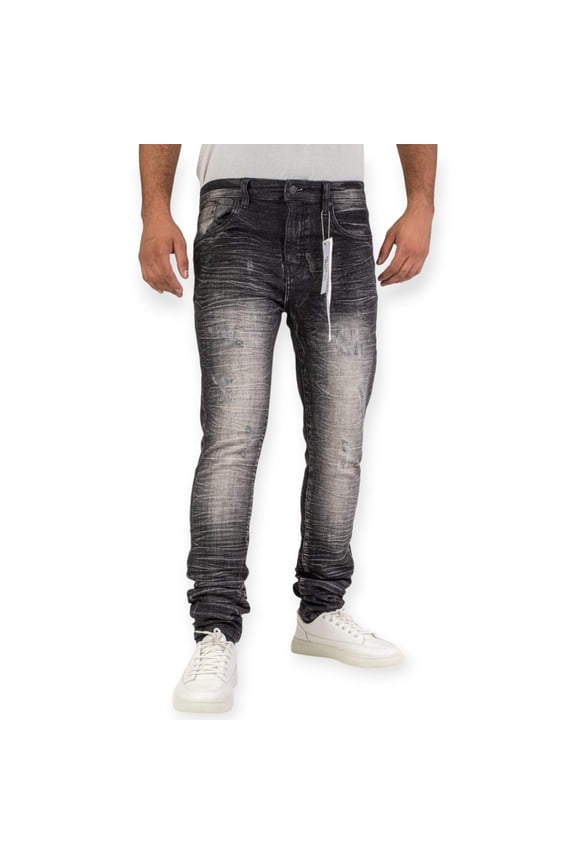 Men Super Stretch Skinny Denim (Black Rope)