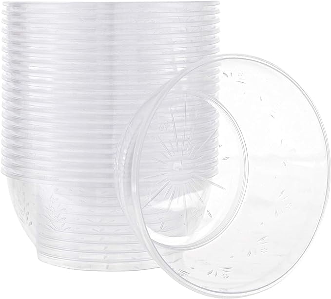 Premium Disposable Clear Plastic Dessert Bowls 6oz (20 Count) Also