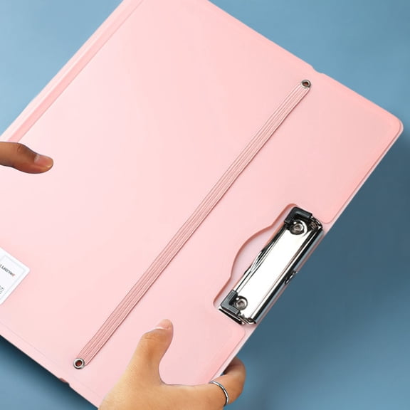 Premium Document Folder Secure File Organizer,Elegant Presentation Folder Multipurpose File Holder,Durable Office Folder Classic Document Organizer(Pink)