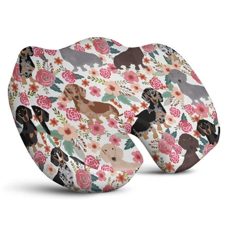 Premium Dog Pattern Memory Foam Seat Cushion Ergonomic Chair Pad for Office Chair, Car, Airplane & Bleachers Sciatica, Tailbone Hip & Back Pain Relief - Chair Cushion for Long Office Workers.