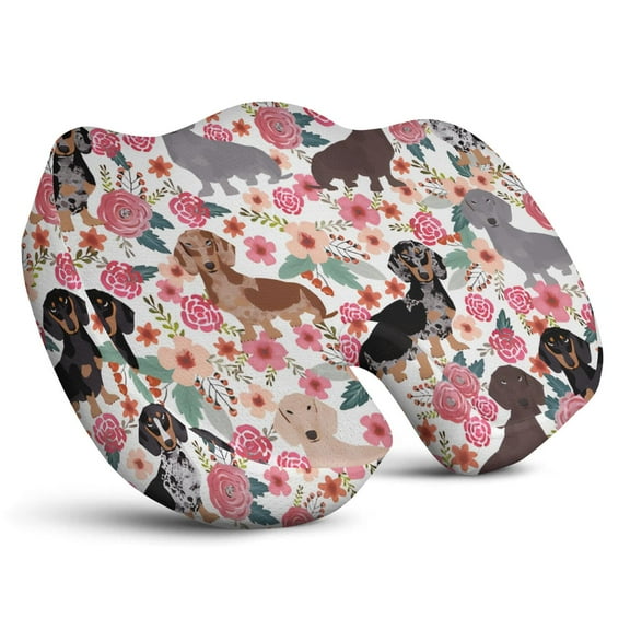 Premium Dog Pattern Memory Foam Seat Cushion Ergonomic Chair Pad for Office Chair, Car, Airplane & Bleachers Sciatica, Tailbone Hip & Back Pain Relief - Chair Cushion for Long Office Workers.