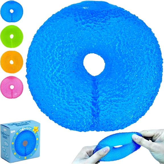 Premium Donut Stress Ball, Odor-Free Slow Rise Cool Sensory Squishy Nice Squeeze Fidget Cute Toy - Easy to Clean - Durable - Gift-Ready - Children Safety Certificate & ASTM Certified 3+