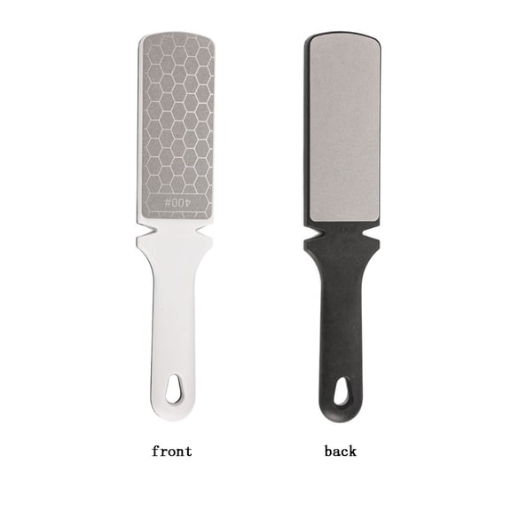 Premium Double-Sided Emery Knife Sharpening Stone with Handle,Professional Kitchen Knife Sharpener for Chefs & Home Cooks