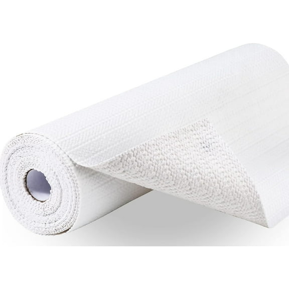 Premium Drawer and Shelf Liner for Cabinet, Non Adhesive Liner for Kitchen, Strong Grip Non Slip Shelf Liners for Kitchen Cabinets, Storage, Drawers, Shelves, Kitchenware and Tableware, White
