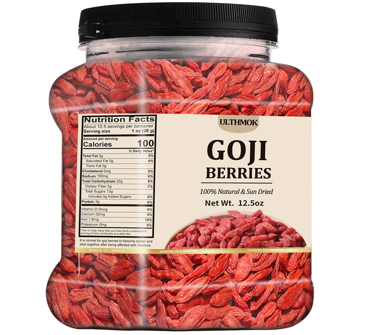 Premium Dried Goji Berries 12.5Oz/354g,Selected Goji Berry.100% Natural & No Additives for Tea,Baking.