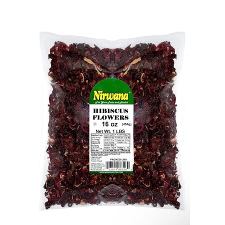 Premium Dried Hibiscus Flowers – Whole Flower Petals for Herbal Infusions, Loose Leaf Blends, and Culinary Use – Great with Dandelion Root, Raspberry Leaf, and More (16oz)