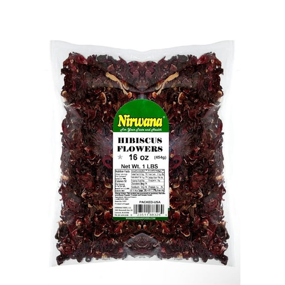 Premium Dried Hibiscus Flowers Whole Flower Petals for Herbal Infusions, Loose Leaf Blends, and Culinary Use Great with Dandelion Root, Raspberry Leaf, and More (16oz)