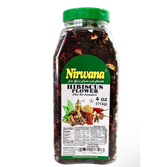 Premium Dried Hibiscus Flowers Whole Flower Petals for Herbal Infusions, Loose Leaf Blends, and Culinary Use Great with Dandelion Root, Raspberry Leaf, and More 4 oz Jar