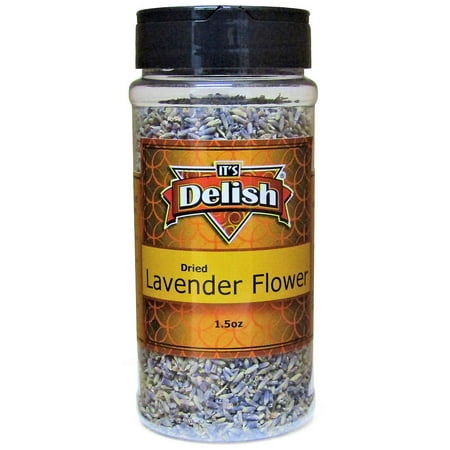 Premium Dried Lavender Flowers Herb Buds by Its Delish - 1.5 OZ Medium Jar - 100% Natural Purple Flower Buds - Food Grade Prefect for Tea, Lemonade, Cooking, Baking, & Dcor