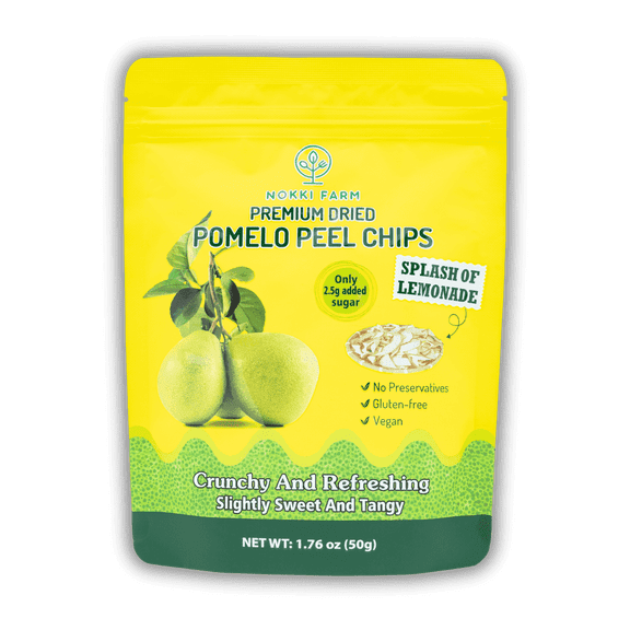 NOKKI FARM Premium Dried Pomelo Peel 50g | Crunchy | Slightly sweet and tangy