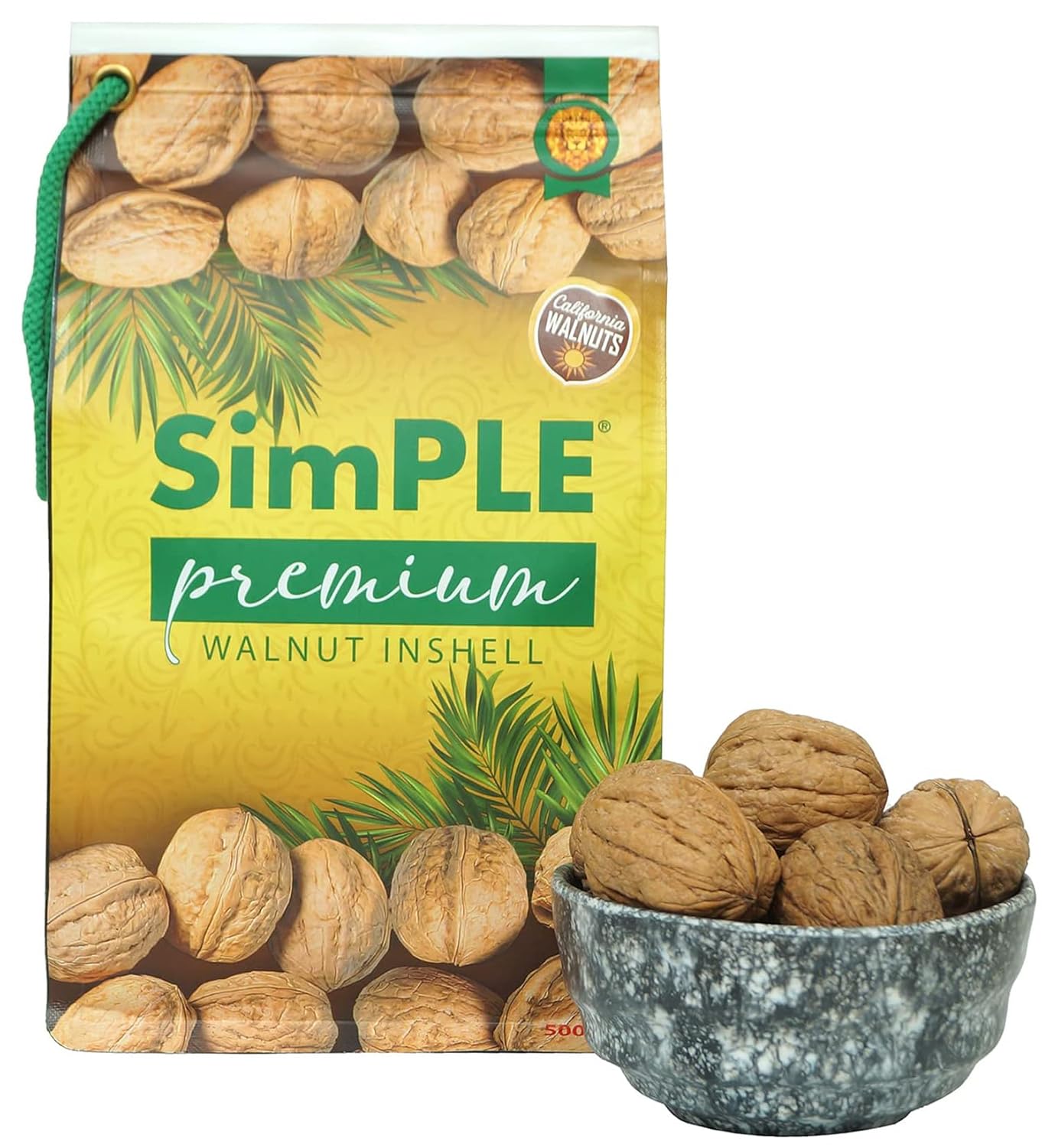 Premium Dried Walnut Inshell By Toller 500gm, Good Source Of Vitamin