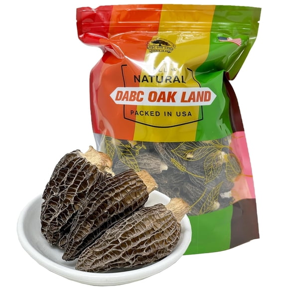 Premium Dried Wild Morel Mushrooms, Wild Harvested, Rich Umami Morchella Conica for Gourmet Cooking, Soups4OZ/Bag