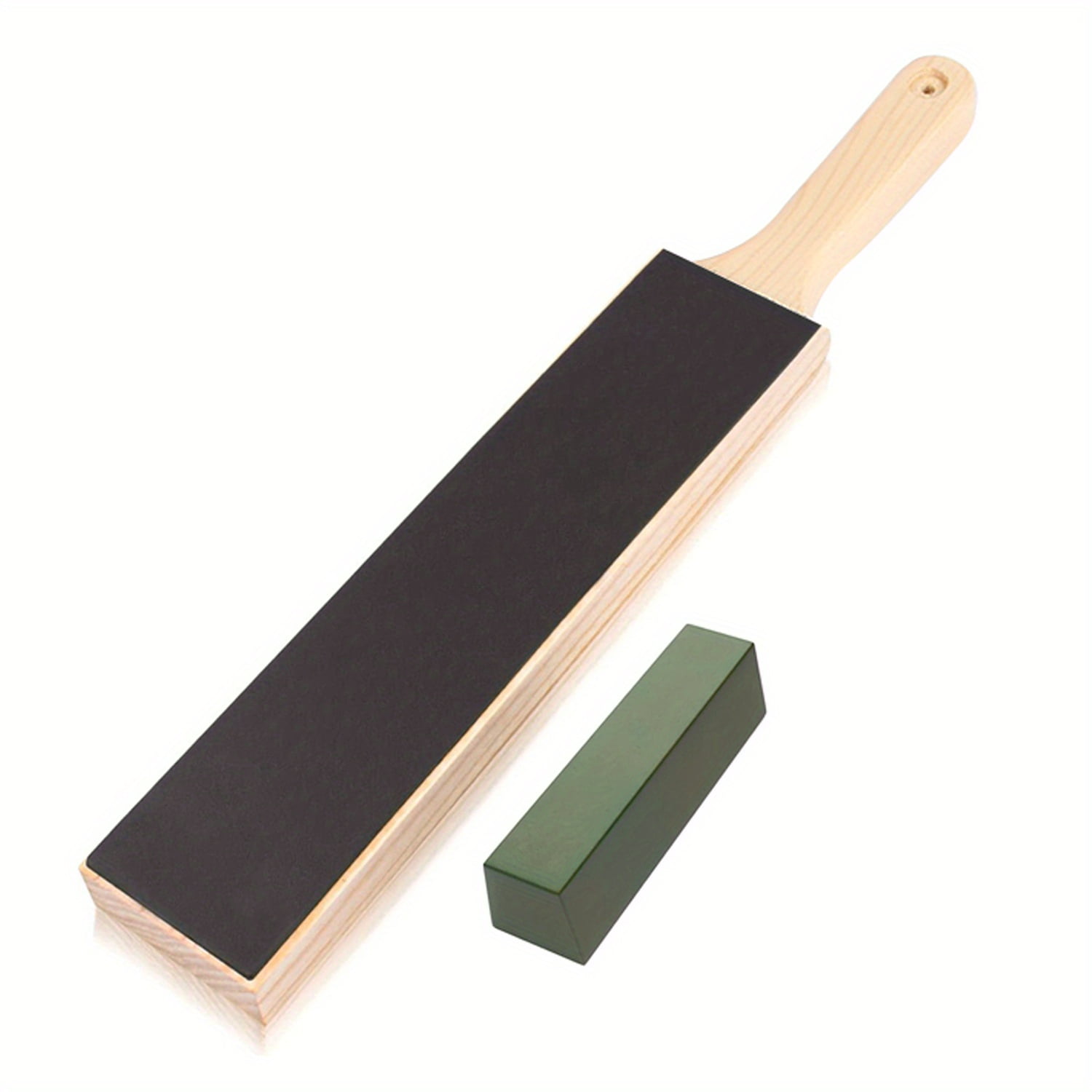 Premium Dual-Sided Faux Leather Strop Kit with Polishing Compound ...