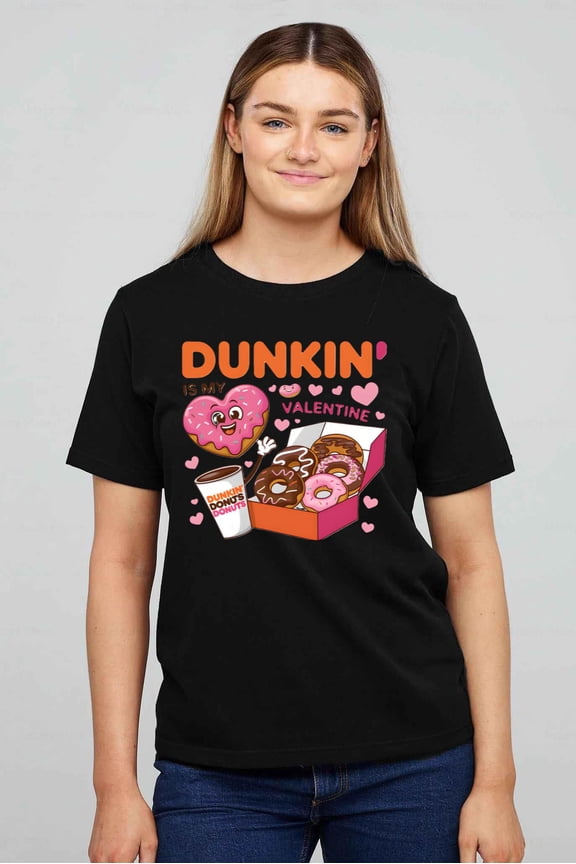 Premium Dunkin' Donuts Valentines Day 2025 Coffee T-shirt unisex up to 5XL
